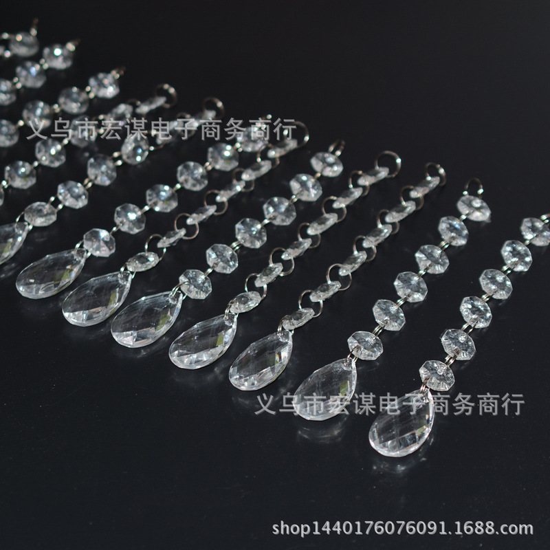 Acrylic 14mm octagonal beads bead curtain crystal lamp pendant door curtain porch partition wedding scenery wedding supplies