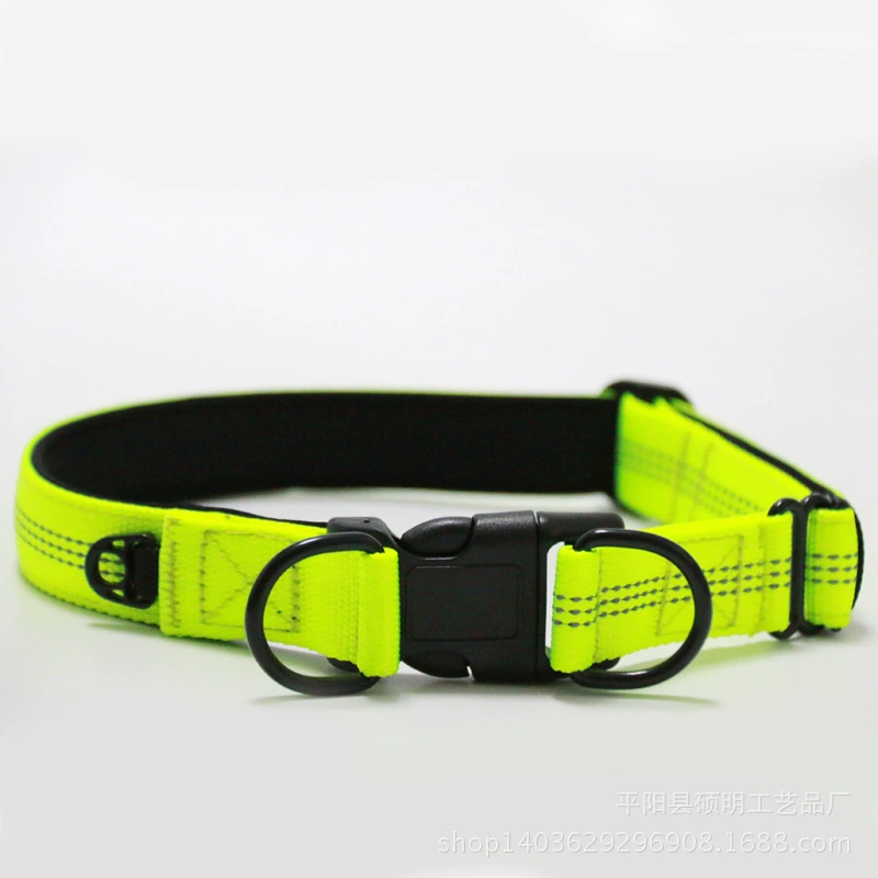 Поставка нового двойного D ошейник для домашних животных портативный светоотражающий нейлоновый ошейник для домашних животных оптом