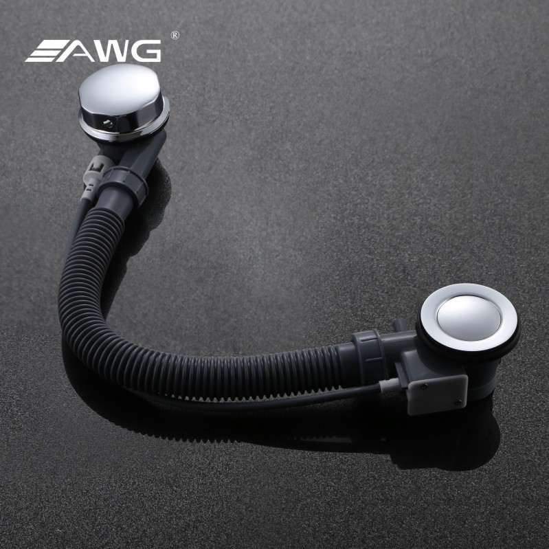 Fábrica al por mayor de cerámica bañera accesorios de tubería de drenaje escurridor giratorio de cobre plástico escurridor retráctil al por mayor