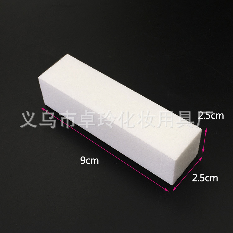 Fábrica directa blanco tofu bloque esmalte de uñas cuatro cuadrado alto elástico algodón manicura helado Bloque Ecológico e insípido