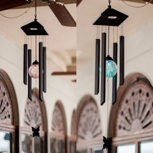 太阳能风铃灯家用花园挂灯家用庭院装饰灯圣诞灯七彩变色风铃灯