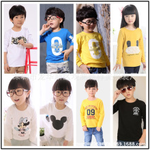 5元童装长袖处理批发货源 秋季长袖t恤 地摊男女宝宝儿童衣服批发