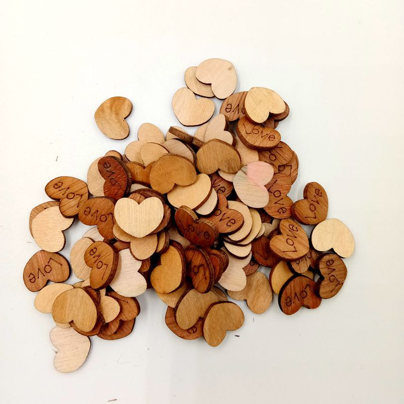 15*12/12*10MM botón de madera de amor versión de caoba botón de corazón grande sin botón ojo