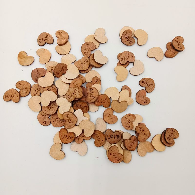 15*12/12*10MM botón de madera de amor versión de caoba botón de corazón grande sin botón ojo