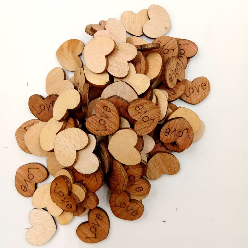 15*12/12*10MM botón de madera de amor versión de caoba botón de corazón grande sin botón ojo