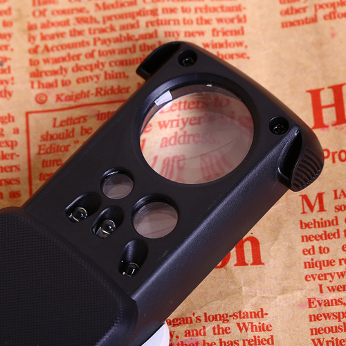 Jinghui multi-fold pull-out magnifying glass with light for banknote verification 774-3ZX Yiwu daily necessities manufacturer one piece drop shipping