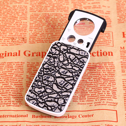 Jinghui multi-fold pull-out magnifying glass with light for banknote verification 774-3ZX Yiwu daily necessities manufacturer one piece drop shipping