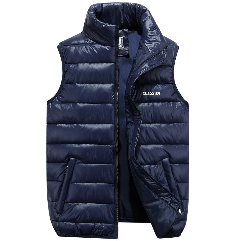 2026 Autumn and Winter New Thickened down Cotton Vest for Young Men, Trendy Large Size Casual Men's Vest Jacket 2026 Autumn and Winter New Thickened down Cotton Vest for Young Men, Trendy Large Size Casual Men's Vest Jacket