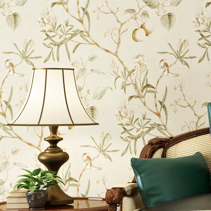 Three-dimensional country wallpaper non-woven 53×1000 cm, American style, multi-color options