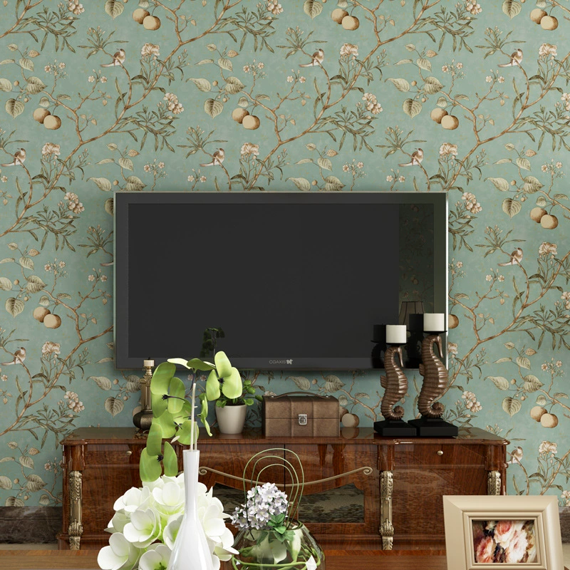 Three-dimensional country wallpaper non-woven 53×1000 cm, American style, multi-color options
