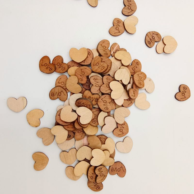 15*12/12*10MM botón de madera de amor versión de caoba botón de corazón grande sin botón ojo