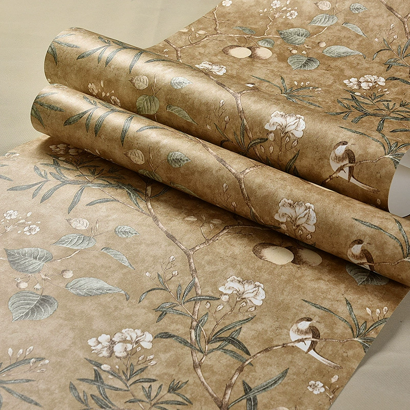 Three-dimensional country wallpaper non-woven 53×1000 cm, American style, multi-color options