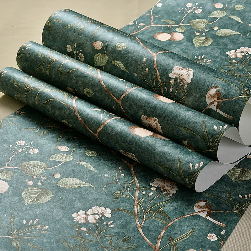 Three-dimensional country wallpaper non-woven 53×1000 cm, American style, multi-color options
