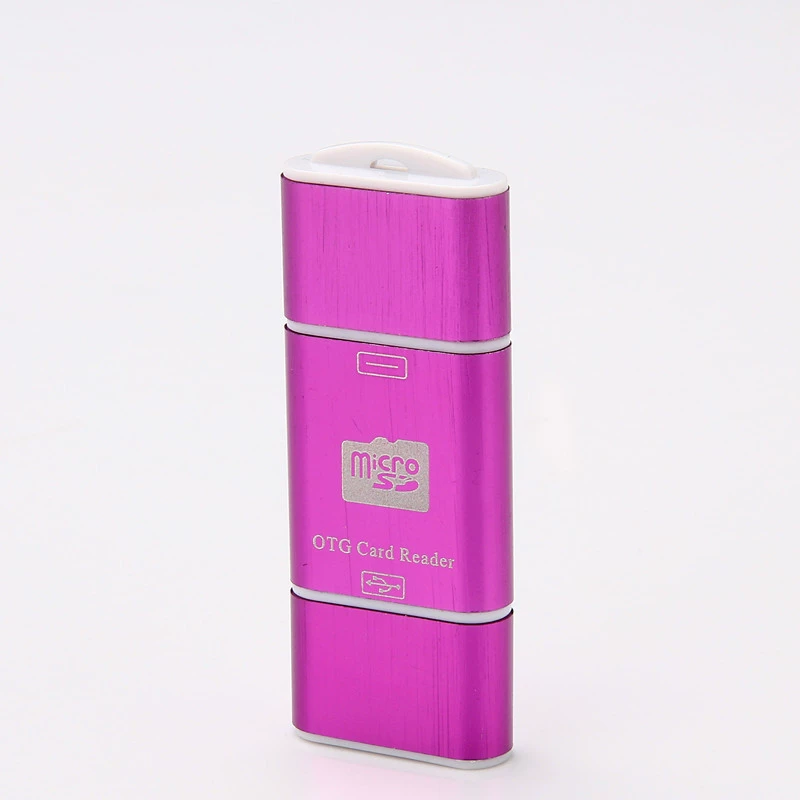 Многофункциональный TF-картридер из алюминия, двухисточник TF-картридер USB+OTG, два в одном, прямые продажи от производителя