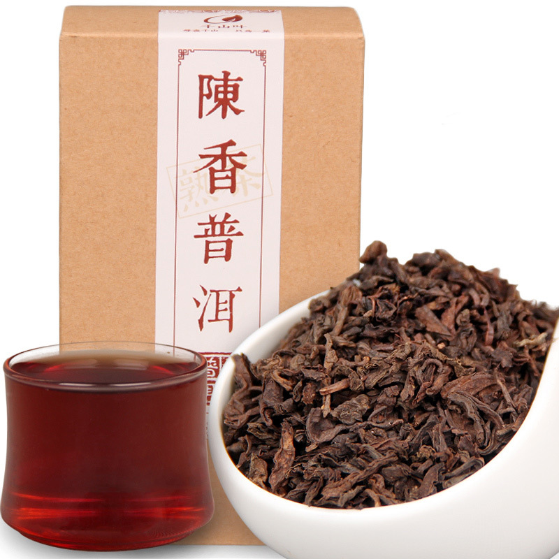 Wholesale Aged Pu-erh Shou Cha, Yunnan Pu-erh Shou Cha, Aged Pu-erh Loose Tea 120g, Rich Aroma, Smooth Texture