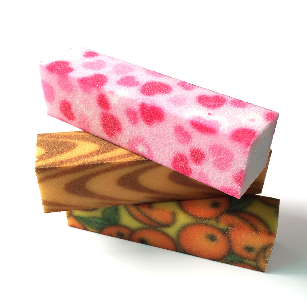 Impresión directa de fábrica de tofu de uñas bloque de molienda de uñas manicura especial cuatro cuadrados en stock suministro