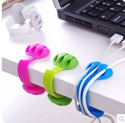 Desktop plug and wire organization fixing clip hub power cord winder clip cable organizer