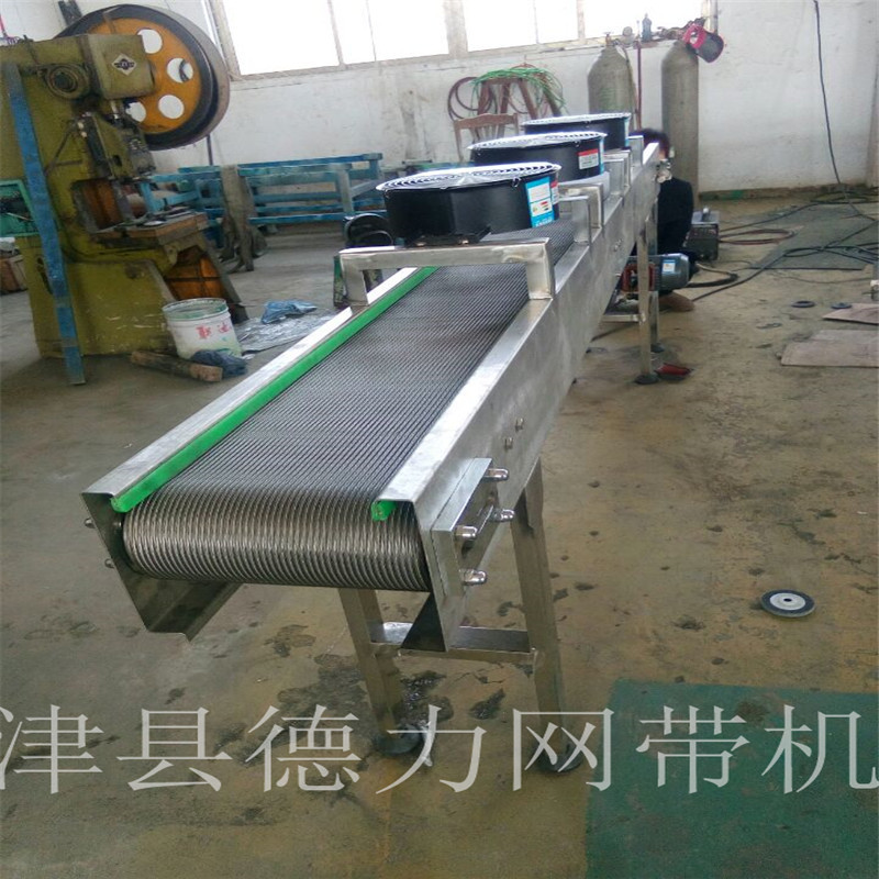 风机风干网带输送机网链流水线网带提升机食品输送机轻型传送带