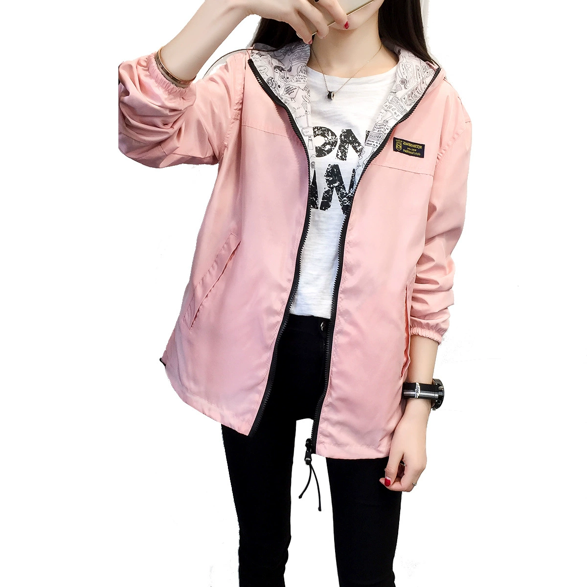 Осеннее trench coat, худи, куртка, корейский стиль