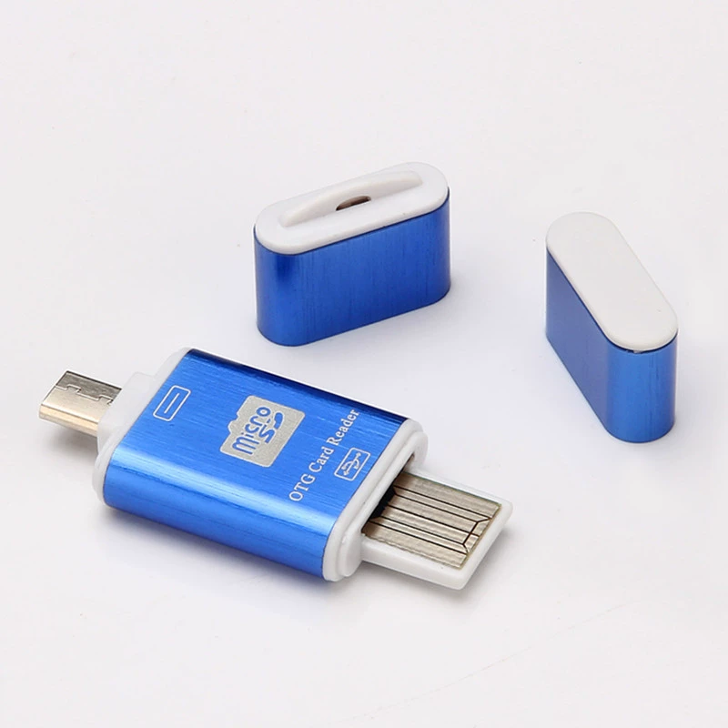 Многофункциональный TF-картридер из алюминия, двухисточник TF-картридер USB+OTG, два в одном, прямые продажи от производителя