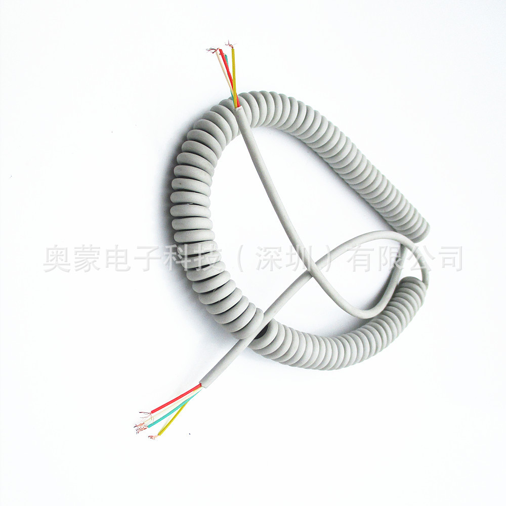 螺旋线厂家 深圳弹簧电线 PU PVC耐磨弹簧线 阻燃弹簧线