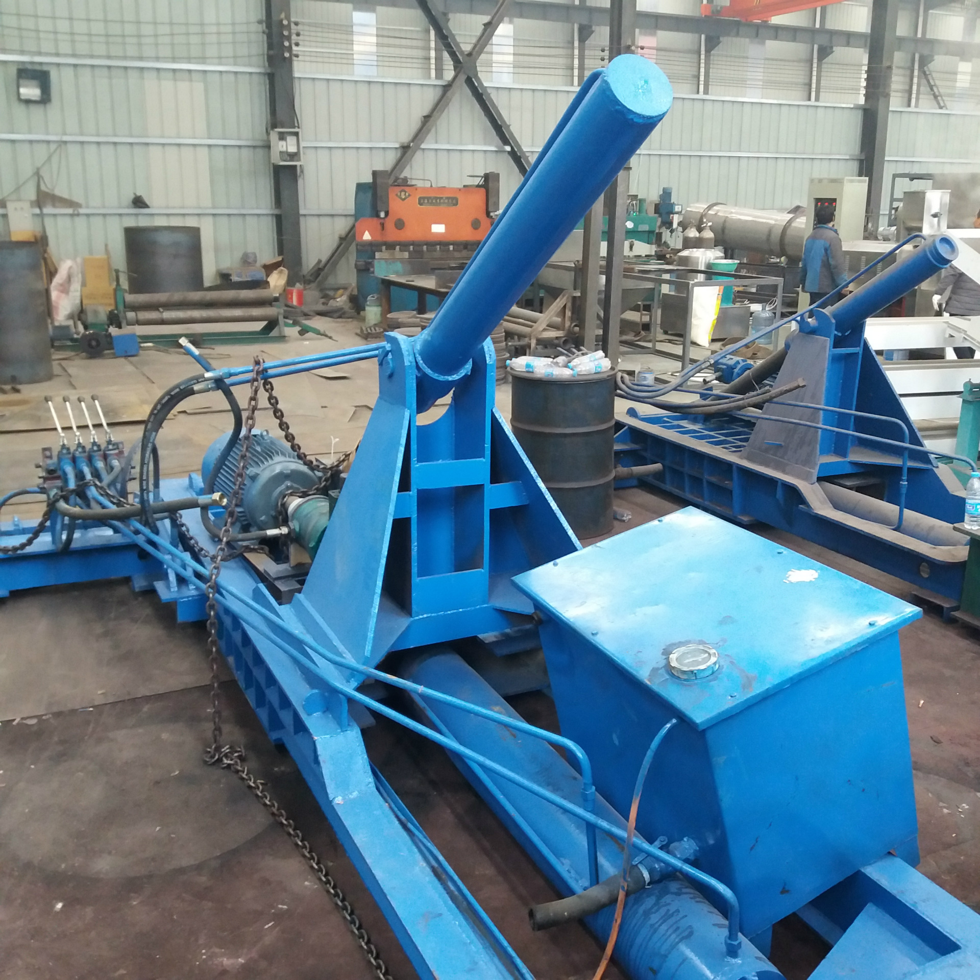 废纸废钢压块机 全自动打包机价格 铝块用卧式压块机效率高