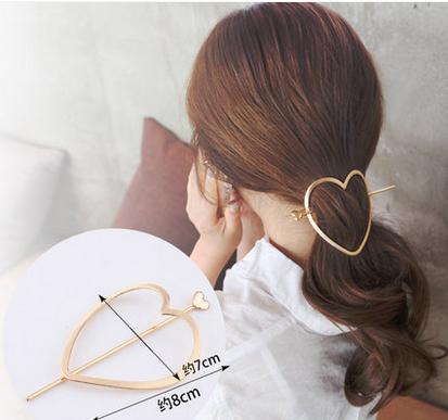 Estilo coreano aleación clip tocado exquisita horquilla de metal europeo y americano simple flecha perla horquilla rizador de pelo