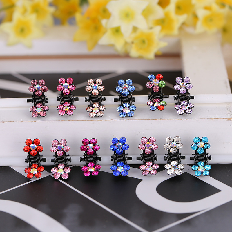 地摊货源韩国风发夹 儿童小抓夹小号5+1女童发爪头饰一件代发