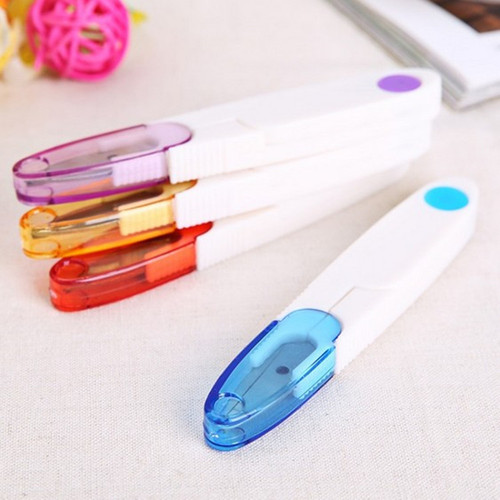Colorful transparent covered stainless steel u-shaped scissors, spring yarn scissors, yarn scissors, cross stitch scissors, cross scissors