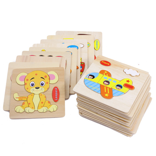 3D three-dimensional color children's early education educational toys three-dimensional animal puzzle cartoon traffic car insect puzzle