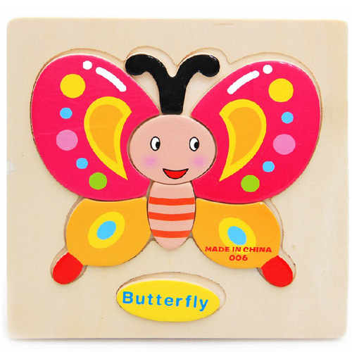 3D three-dimensional color children's early education educational toys three-dimensional animal puzzle cartoon traffic car insect puzzle