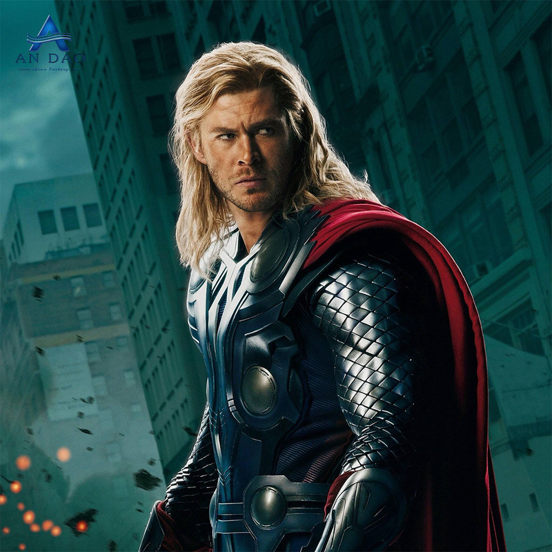 Avengers 2 hero Thor linen Brown/long curly hair cosplay wig head cover