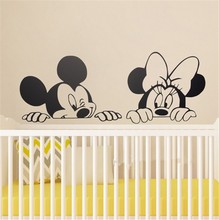 B38厂家批发 卡通 漫画 米老鼠米妮可爱动物儿童装饰墙贴纸画
