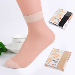 Delicate crystal socks, sheer stockings for women, transparent short socks, summer double-packed invisible short socks, breathable and cool