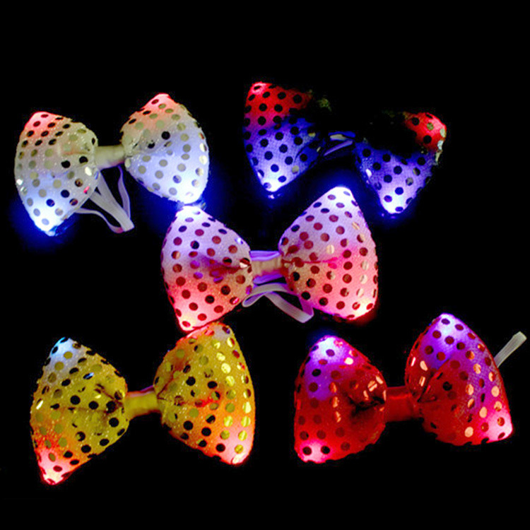 0337 LED luminous bow tie four lights flash sequins bow tie bar props wholesale 0337 LED luminous bow tie four lights flash sequins bow tie bar props wholesale