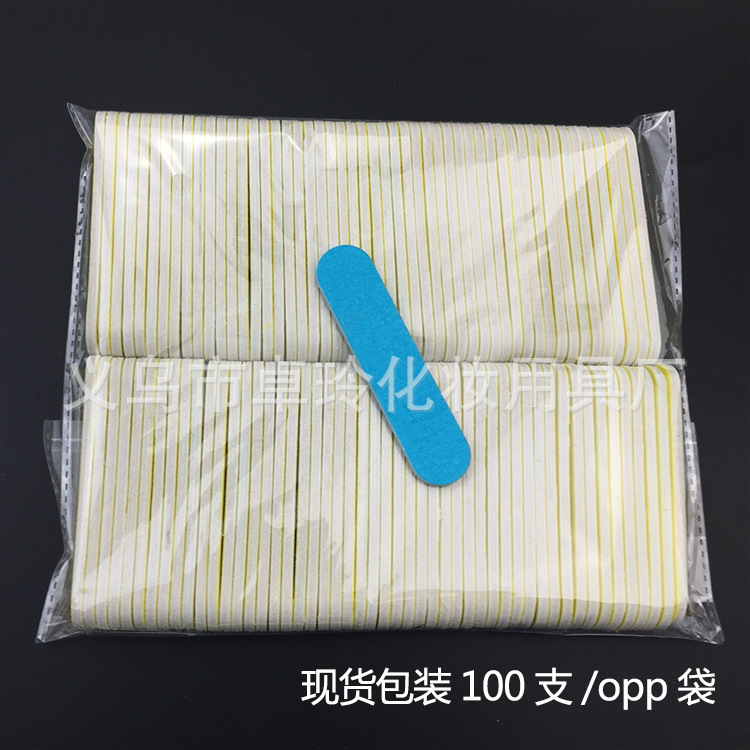 Venta directa de fábrica mini lima de uñas pulido de doble cara pequeña tira de frotación color caramelo lima de uñas manicura traje de regalo