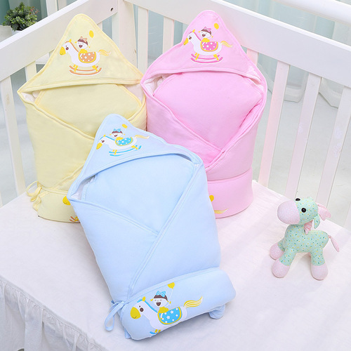 Manufacturer wholesale sunshine chrysanthemum baby newborn blanket baby thickened autumn and winter baby blanket cartoon Trojan horse blanket