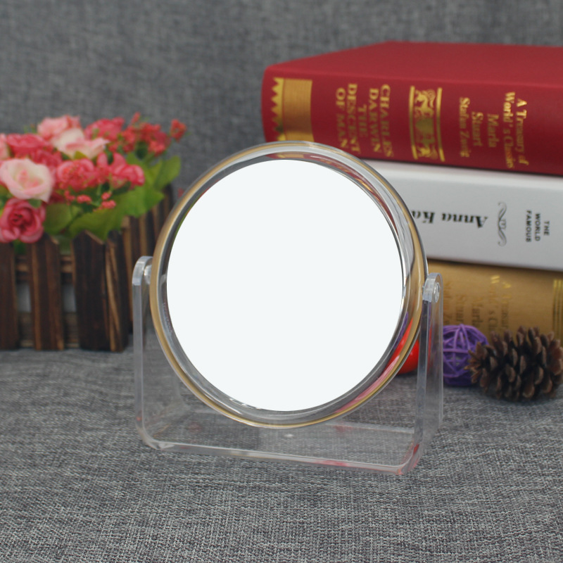 Venta directa de fábrica espejo de maquillaje de moda espejo de acrílico de doble cara espejo de belleza redondo