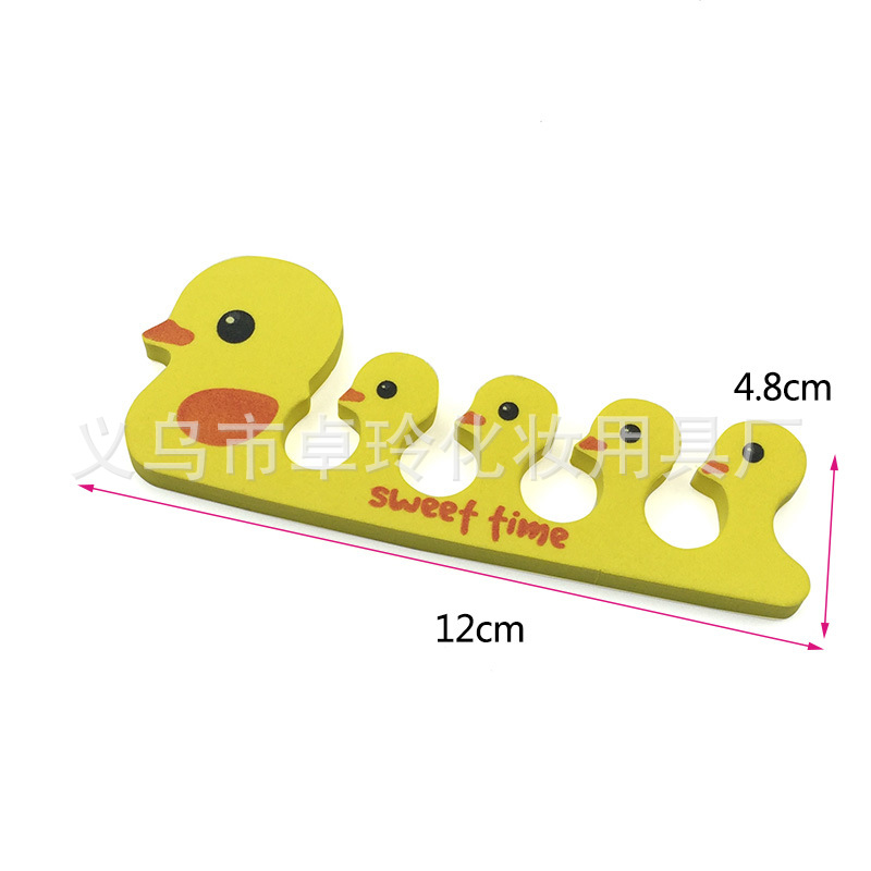 Duck dedo separador animal lindo Dedo de algodón fijo clavo/dedo del pie artefacto suministro directo de fábrica