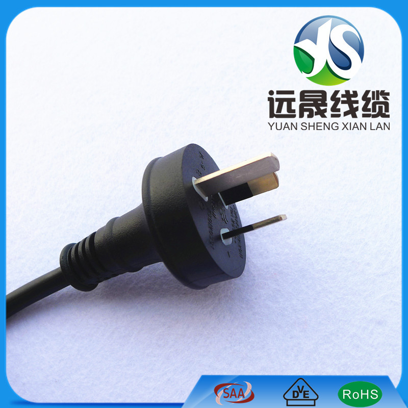澳规三脚插中山厂家直销橡胶线澳规插头投光灯工矿灯专用电源线