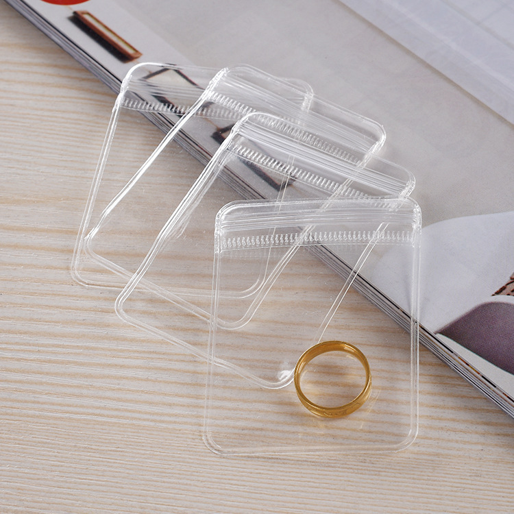 Manufacturer Wholesale Transparent Pvc Jewelry Packaging Bags for Beads and Accessories, Sealed Soft Plastic Self-Sealing Bags