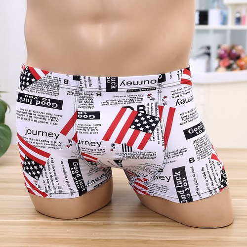 2020 Manufacturer New Men's Ice Silk Underwear Wholesale Breathable and Cool Ice Silk Boxer Briefs Boxer Briefs Hot Sale