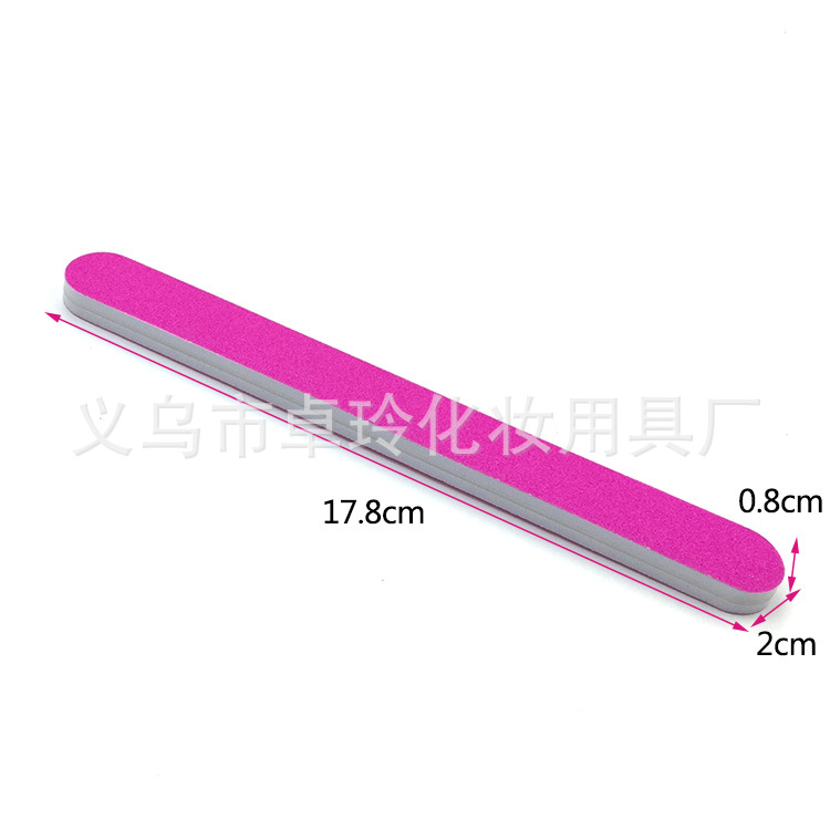 Herramientas de uñas engrosadas EVA lima de uñas esponja color fluorescente tira de pulido de uñas de doble capa engrosada regalo