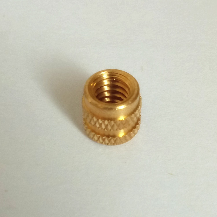 网纹花铜螺母IBB-M3.5-6盲孔滚花螺母 注塑预埋螺母