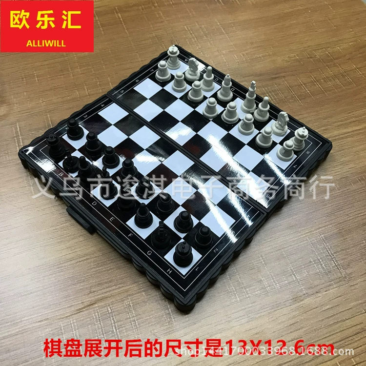 Поставка AliExpress Амазонка Портативный Складной Магнитный Карманный Пластиковые Шахматы