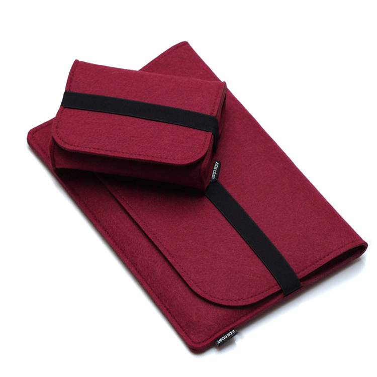 재고 공급 패션 간단한 펠트 컴퓨터 가방 한국 스타일 라이트 럭셔리 펠트 보호 케이스 도매 인쇄 가능한 로고