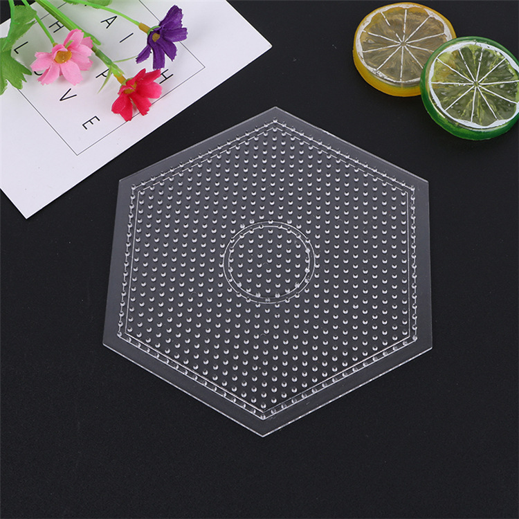 2,6mm plantilla grande para juego de frijol nuevo redondo hecho a mano frijol mágico plantilla transparente cuadrado tablero a juego