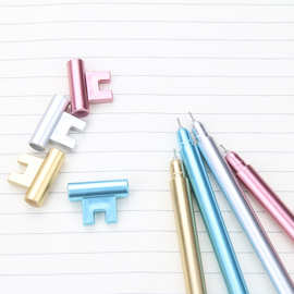 心成 创意文具复古钥匙造型中性笔金属质感学生用品签字笔水笔