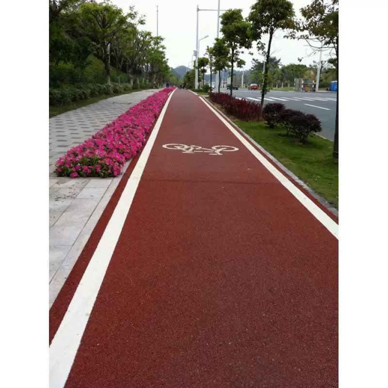 批发彩色沥青冷补料彩色路面冷拌沥青公园景观人行道彩色沥青路面
