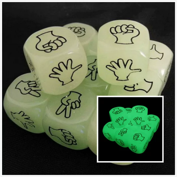 Carving guessing game color/bag cutting hammer dice/luminous dice/wine order stroke/fun drinking dice 2cm